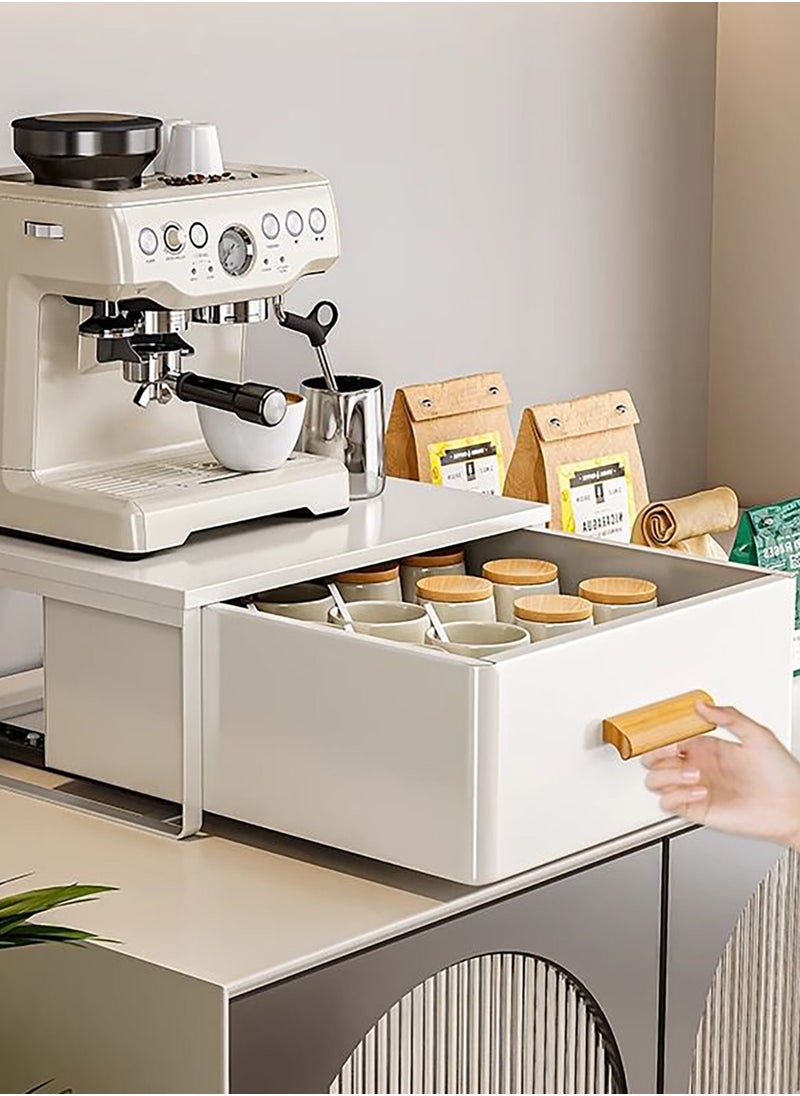 Merry Moments Coffee Machine Stand Coffee Pod Holder Coffee Capsule Storage Pull Out Cabinet Organizer Kitchen Counter Organizer Metal Drawer for Office Home Kitchen Size: L40 x H17.5 x W41 CM  - Image 3