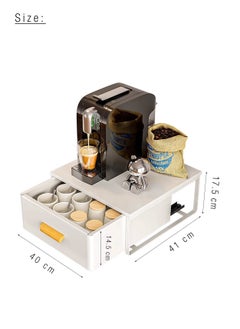 Merry Moments Coffee Machine Stand Coffee Pod Holder Coffee Capsule Storage Pull Out Cabinet Organizer Kitchen Counter Organizer Metal Drawer for Office Home Kitchen Size: L40 x H17.5 x W41 CM  - Image 5