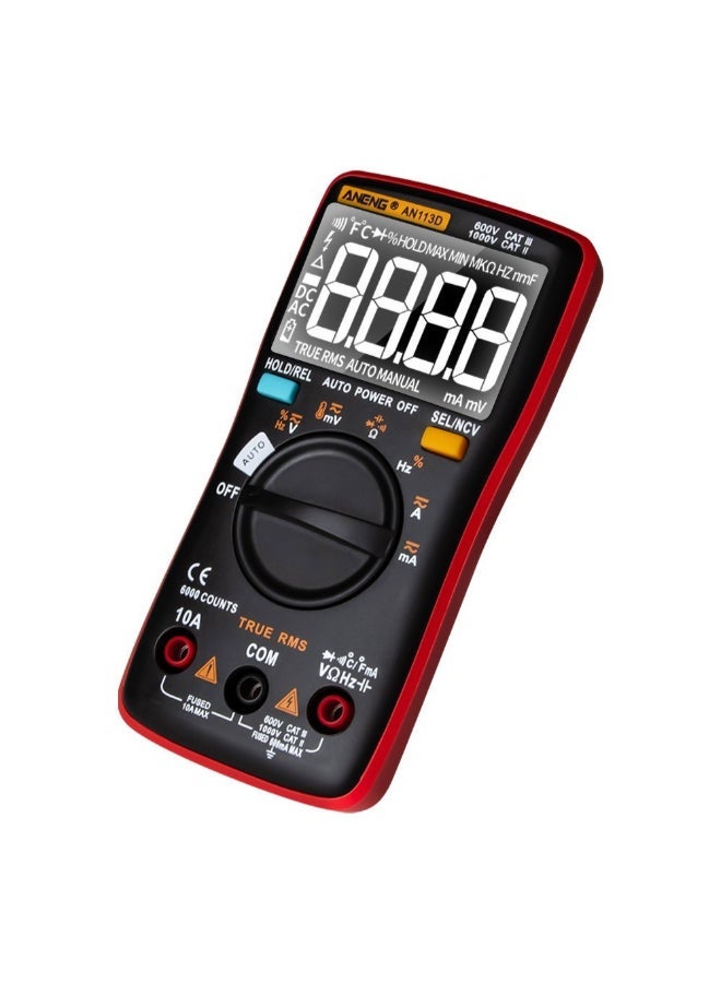 NIBEMINENT Automatic Range True RMS Digital Multimeter Clamp Meter Red/Black 13.06 x 6.54 2.89cm - Image 3