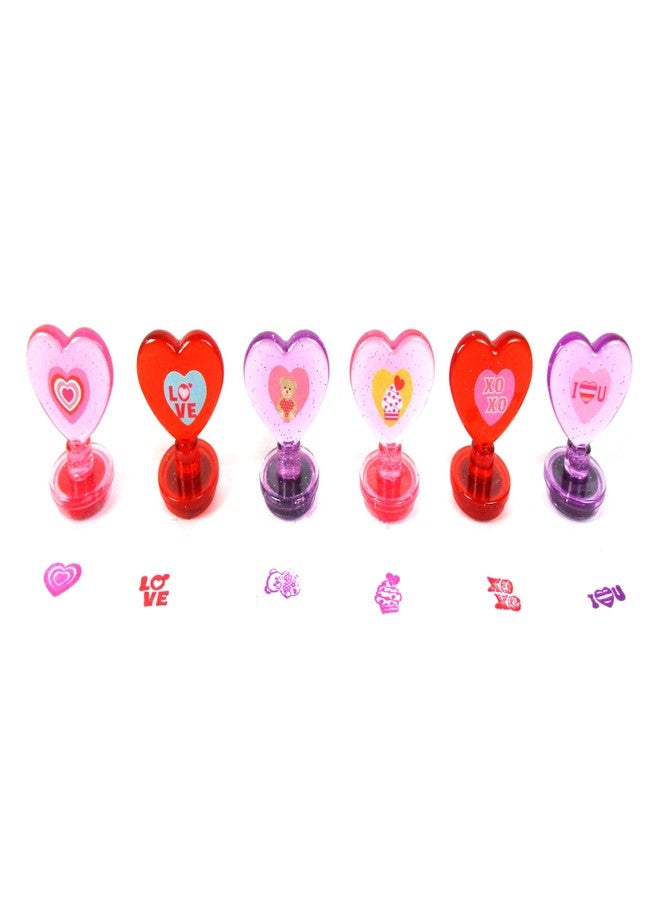 TINYMILLS 24 Pcs Valentine's Day 2 in 1 Stackable Stacking Crayon with Extra Stamper Topper, Perfect for Valentine's Day Party Favors, Goodie Bag Stuffers, Classroom Exchange - Image 3