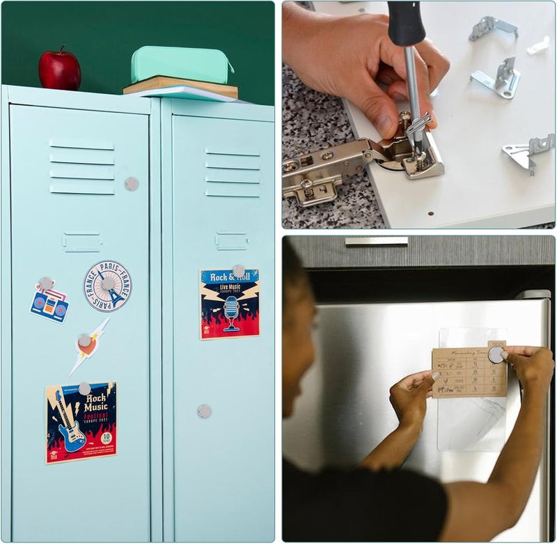 SLASA 100pcs 9x1mm Tiny Neodymium Magnets – Small Round Rare Earth Magnets for Crafts, Fridge, Whiteboard, Office, Kitchen Cabinet, Refrigerator, Strong Mini Disc Magnets - Image 3