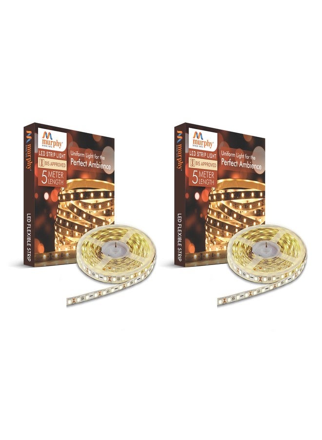 Murphy 35W LED Strip 2835 High Lumen Cove Light 5 Metre (120 LED/Mtr.) (Natural White, Pack of 2) with 12V DC 3Amp. Driver - Image 1