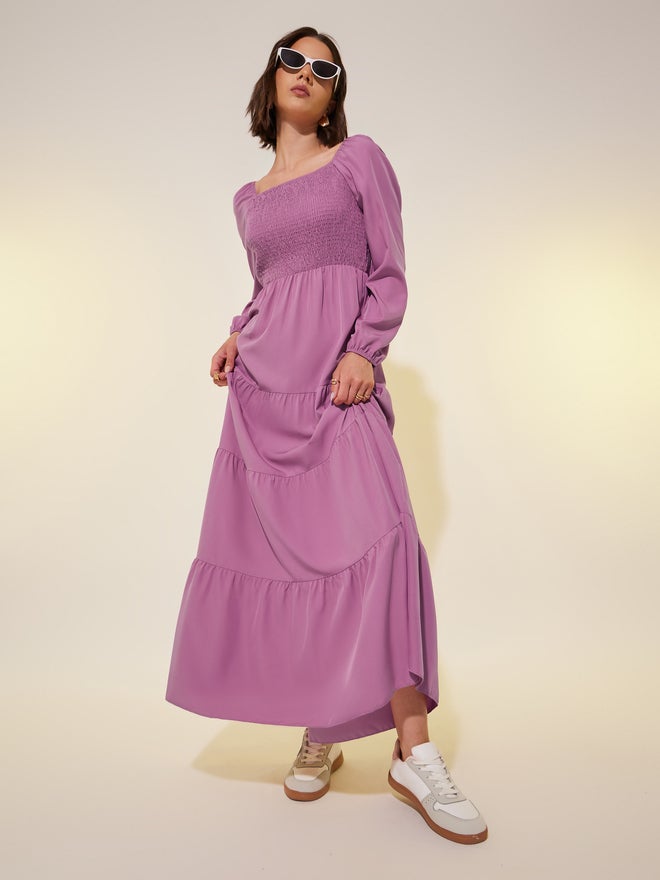 تايك تو فستان طويل بأكمام طويلة بطبقات - Image 1