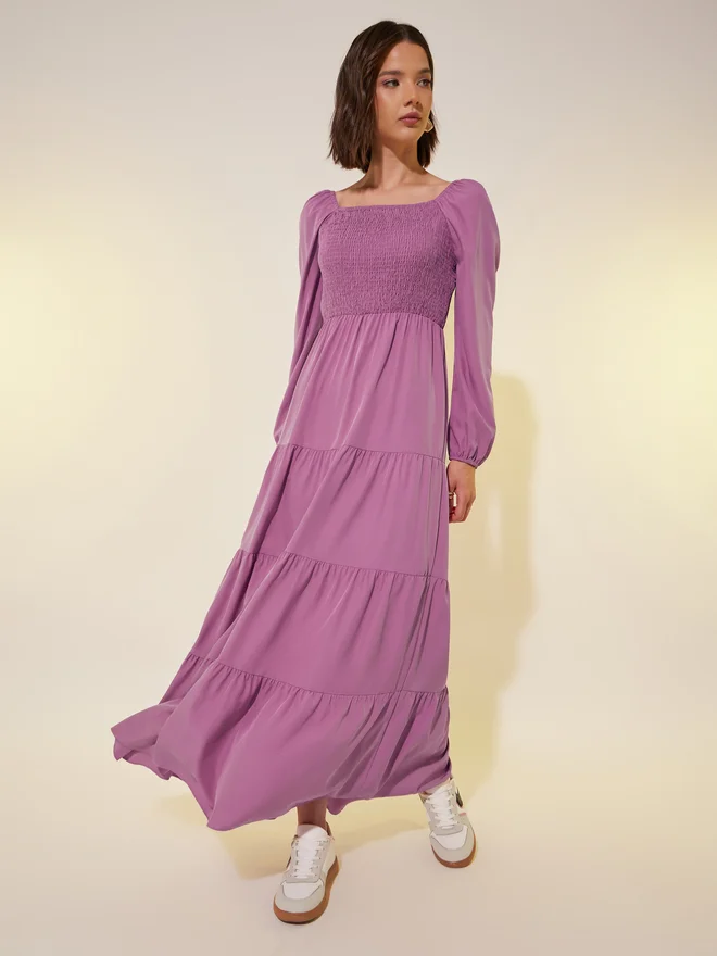 Take Two Tiered Long Sleeve Dress