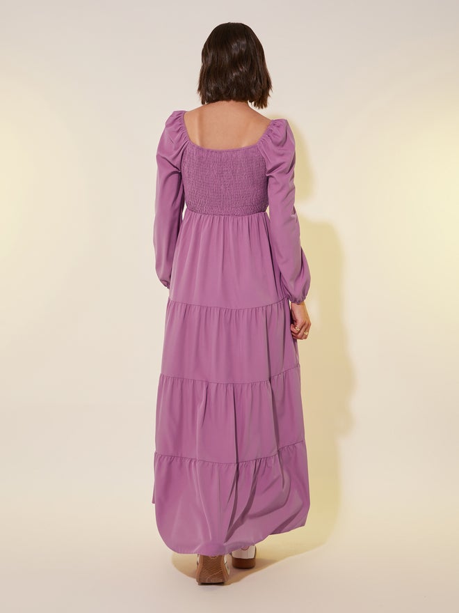 تايك تو فستان طويل بأكمام طويلة بطبقات - Image 5