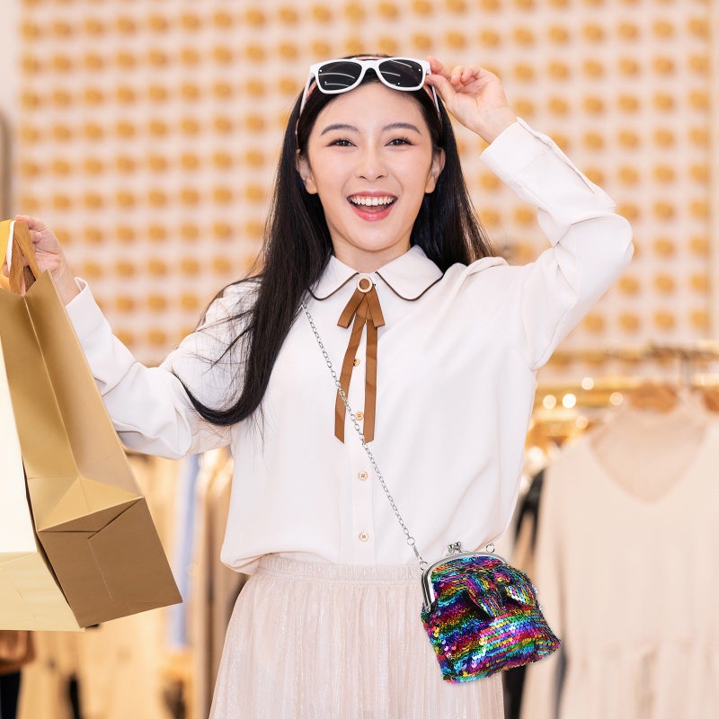 👕 حقيبة كروس بودي مزينة بالترتر بتصميم عقدة أنيقة لتخزين الأغراض الصغيرة - Image 4