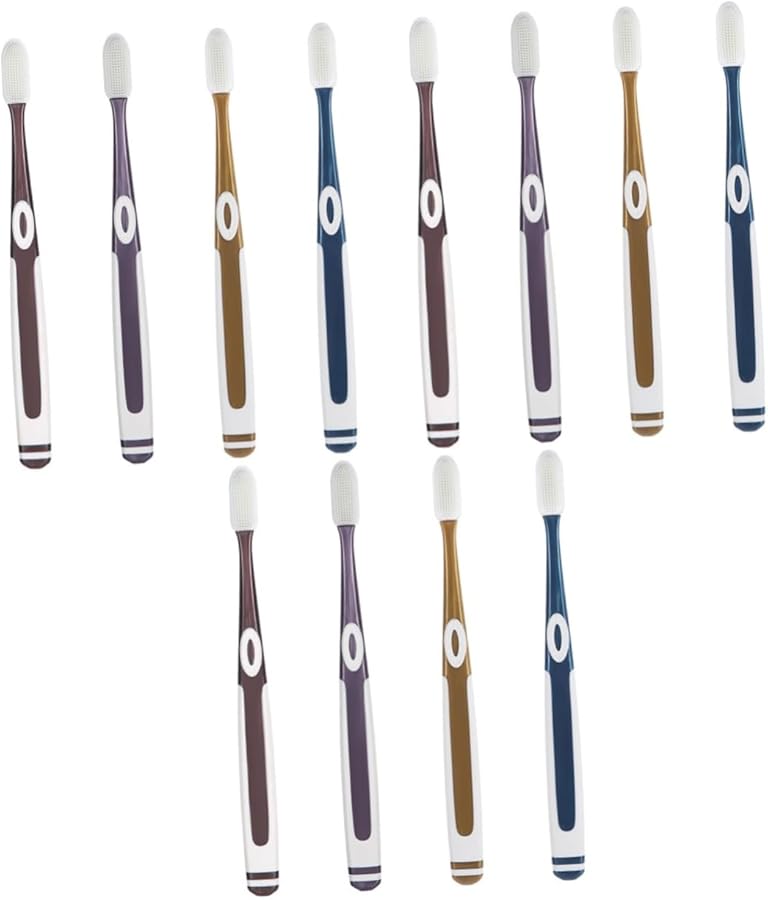 فرشاة أسنان نوليتوي الناعمة من السيليكون للبالغين، 3 قطع، لطيفة على اللثة الحساسة، مع قبضة مريحة - Image 2