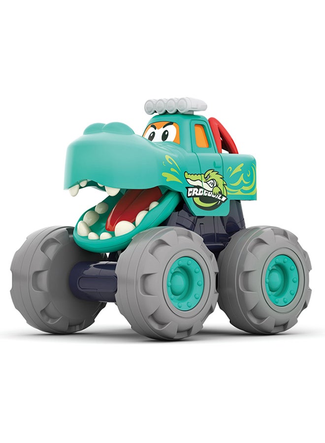 Hola Crocodile Monster Truck for Toddlers 12+ Months | Friction Powered Push & Go Toy Car | Durable Animal Vehicle for Kids | No Batteries Needed - Image 2
