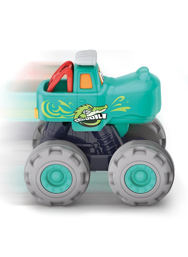Hola Crocodile Monster Truck for Toddlers 12+ Months | Friction Powered Push & Go Toy Car | Durable Animal Vehicle for Kids | No Batteries Needed - Image 4