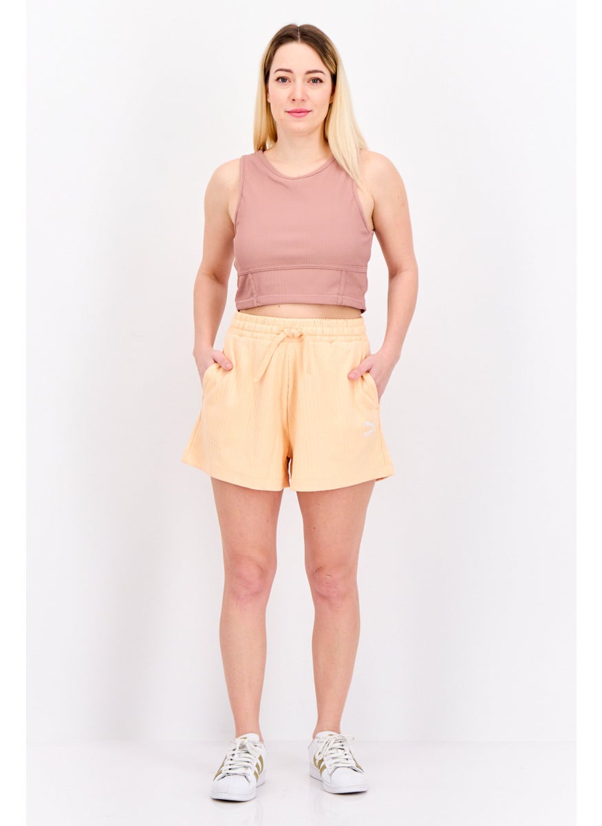 PUMA Women Sportswear Fit Training Shorts, Peach  - Image 3