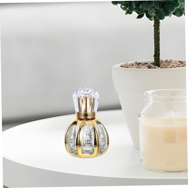 LIOOBO 50ml Refillable Glass Perfume Bottle Gold Pattern Travel Perfume Spray Bottle Elegant Design for Personal Use and Gifting - Image 3
