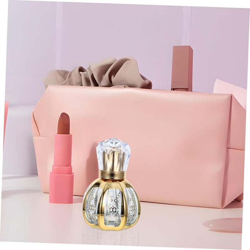 LIOOBO 50ml Refillable Glass Perfume Bottle Gold Pattern Travel Perfume Spray Bottle Elegant Design for Personal Use and Gifting - Image 4