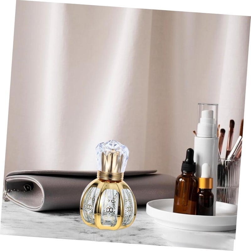 LIOOBO 50ml Refillable Glass Perfume Bottle Gold Pattern Travel Perfume Spray Bottle Elegant Design for Personal Use and Gifting - Image 5