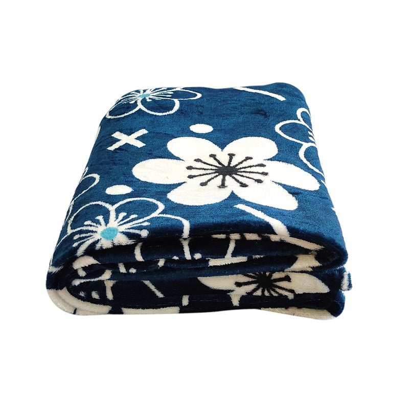AMARY Single Bed Plush Flannel Blanket Reversible Lightweight Cozy Heavy Duty Soft SkinFriendly All Seasons Comfort for Home Camping Travel 240cm x 150cm