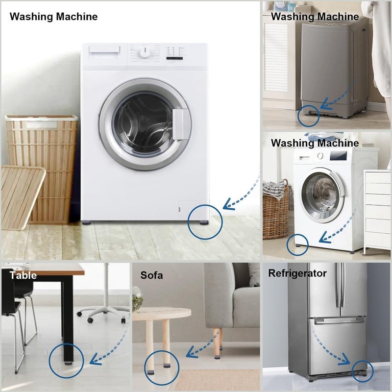 HavenFlix AntiVibration Pads for Washing Machine Washing Machine Feet Pads Shock Absorber Noise Cancelling Washing Machine Rubber Pads Washing Machine Anti Vibration Pad with Tread Grip Pack of 4 - Image 3