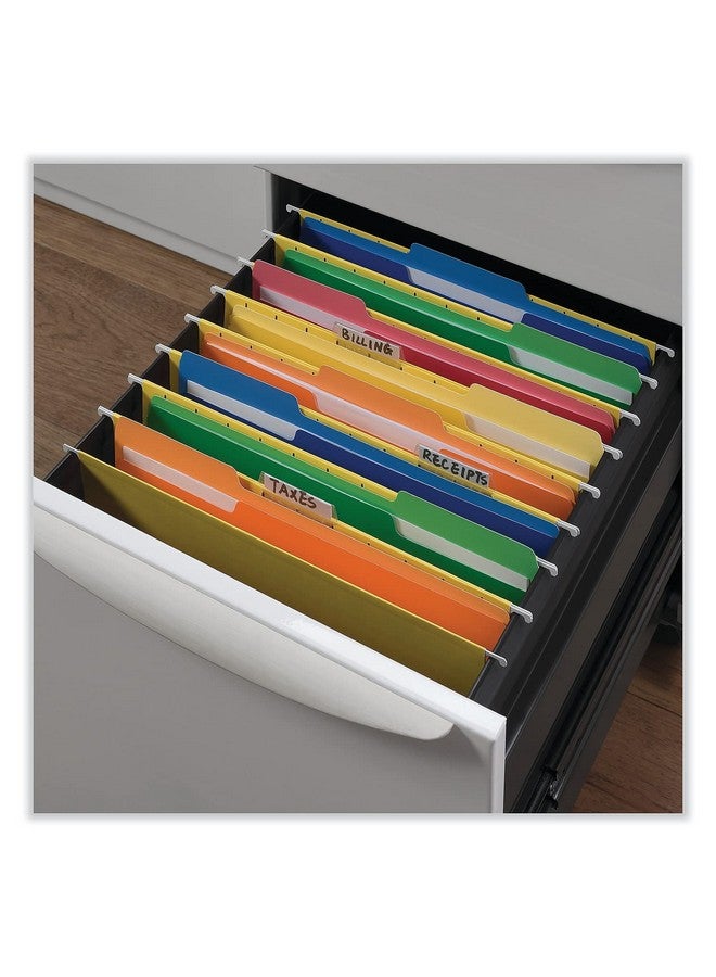 Universal One Universal Deluxe Heavyweight File Folders 1/3Cut Tabs Assorted Letter Size 0.75 Expansion Assorted Colors 50/Box  - Image 3