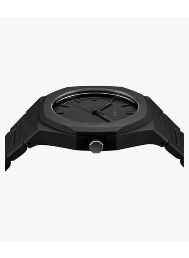 ELTRAZONE Minimalist Black Analog Unisex Watch with Arabic Numerals – Matte Black Dial  Strap | Sleek  Lightweight Casual Watch for Men  Women | Classic, Easy-to-Read Design for Everyday Wear - Image 2
