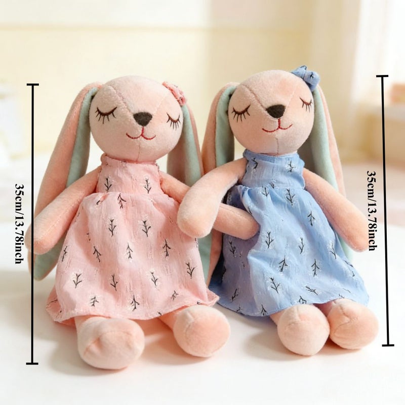 Random Style Three Color Building Block Pink And Blue Rabbit Plush Doll Cute Number Blocks Plush Toy High Value Ornament Suitable For Holiday Gift - Image 3