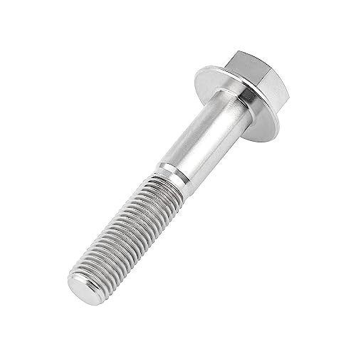 Wanyifa M10 x 20 25 30 35 40 45 50 55 60 65 70 75 80 90 100mm 1.25 Pitch Titanium Ti Flange Hex Bolt (M10x50mm) - Image 5