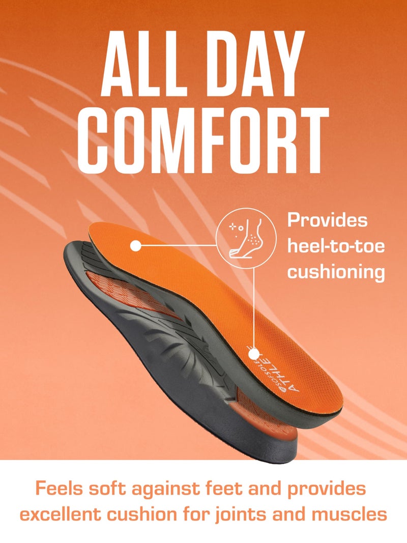 Sof Sole Insoles Men's ATHLETE Performance Full-Length Gel Shoe Insert, Men's 11-12.5 - Image 3