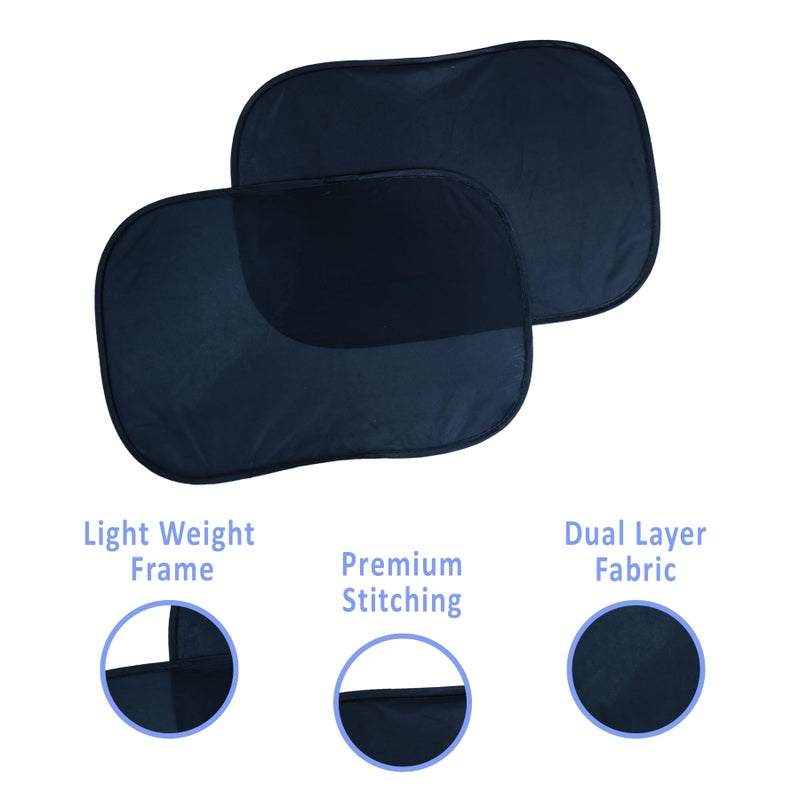 Mindful Design - Car Window Shades for Baby (2 Pack) - 21"x14" Sun Shade Blocker - Glare Shield and UV Rays Protection for Your Child - Side Window Screens for SUV - Mesh Car Window Shades for Baby - Image 2