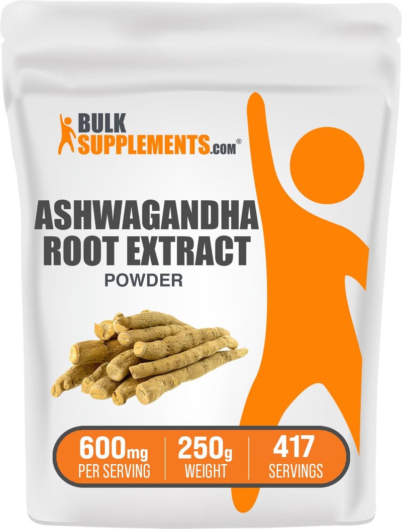 BulkSupplementscom Ashwagandha Root Extract Powder Ashwagandha Supplement Ashwagandha Powder from Ashwagandha Root Vegan Gluten Free 600mg per Serving 250g 88 oz Pack of 1