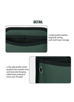Wen PU Leather Car Side Pocket Organizer Universal Car Pocket Pouch Cell Phone Holder for Car Car Seat Gap Filler Storage Accessories Organizer for Car Door Console Green  - Image 4