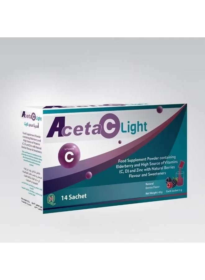 اسي أسيتا سي لايت فيتامين سي + زنك 14 كيس