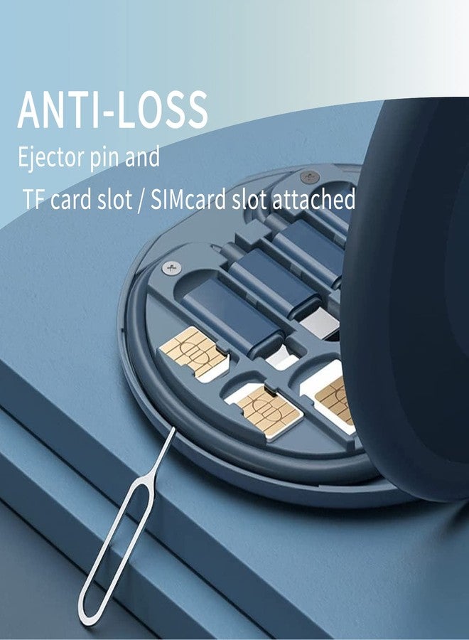 YAFIYGI 9 in 1 Cable Case USB Adapter Cable Conversion Storage Box, USB Type C to Micro USB/Lightning/USB A Data Transfer Tool Contains Sim Card Slot Tray Eject Pin, Use as Phone Holder - Image 5