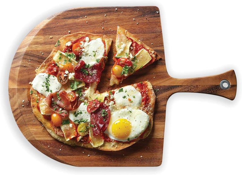 Ironwood Gourmet Napoli Pizza Peel - Handcrafted Acacia Wood, 14 x 20 x 0.5 Inches - Image 1