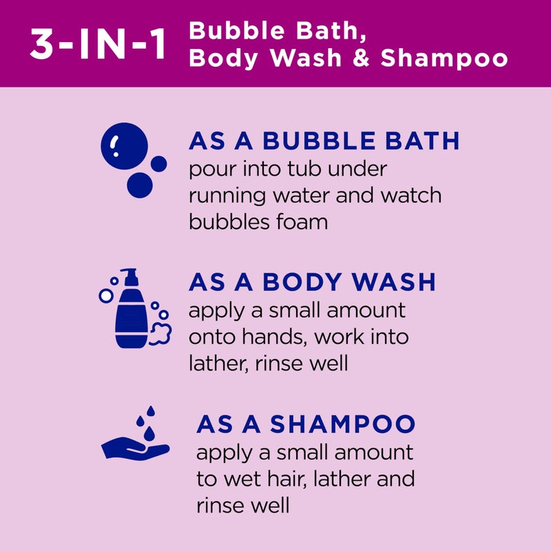 Dr Teal's Kids 3-in-1 Elderberry Bath: Bubble Bath, Body Wash & Shampoo, 20 fl oz - Image 4