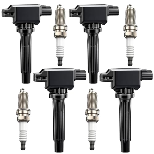 TTpartmoto 4Pcs Ignition Coil Pack & Spark Plugs Fit for Mazda 13-20 CX-5, 16-21 CX-3, 20-23 CX-30, 23 CX-50 2.5L L4, 16-22 MX-5 Miata Replace# UF656 PE0118100 PE0118100A PE2018100 PE2018100A UF805 93501 - Image 1