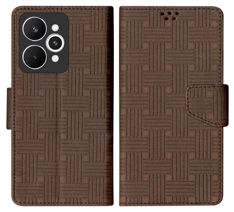 SBMS Flip Cover Case for Realme 15 Pro 5G Back Cover Case with Magnatic Closure | Inbuilt Stand | Card & Money Pocket (Mat Brown) - Image 1