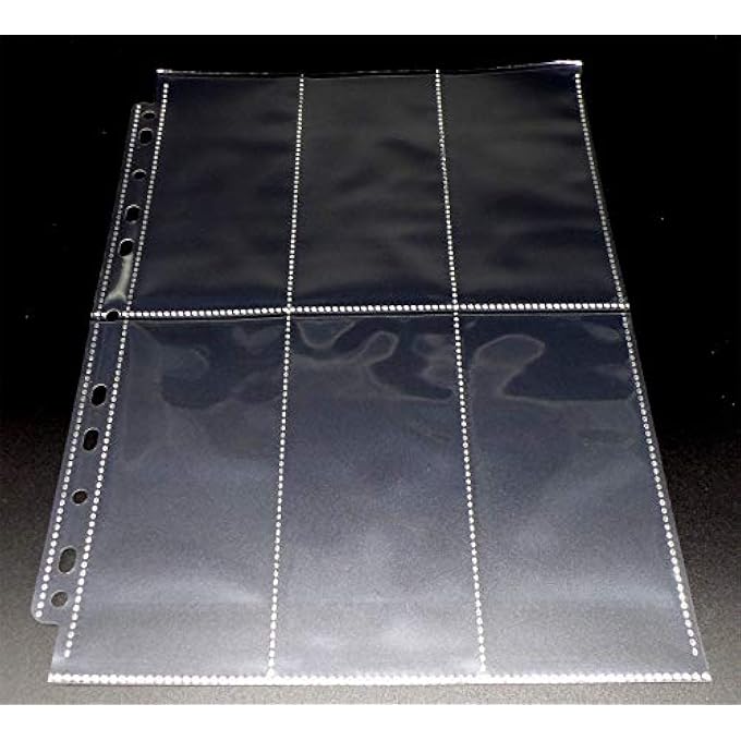 docsmagic.de .DE 100 6-POCKET ALBUM PAGES 2.5" X 5.25" - 67 X 144MM - 11-HOLE - Image 4