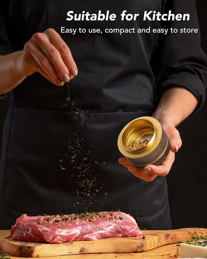 KINGTOP 2.5" Grinder Manual Spice Grinder, Walnut Wood & Aluminum Mill - Image 2