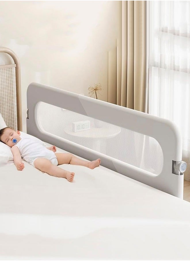 Generic - Toddler Bed Rails,Foldable Baby Bed Rails Guard for Toddlers, Adjustable Crib Side Rail for Kids,Swing Down Toddler Bedrail Extral Tall Child Safety Side Railing Guards for Full-Size Queen and King Bed(2M) - Image 1