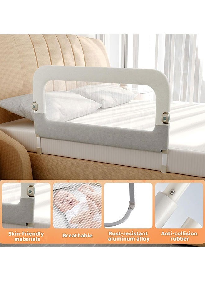 Generic - Toddler Bed Rails,Foldable Baby Bed Rails Guard for Toddlers, Adjustable Crib Side Rail for Kids,Swing Down Toddler Bedrail Extral Tall Child Safety Side Railing Guards for Full-Size Queen and King Bed(2M) - Image 1