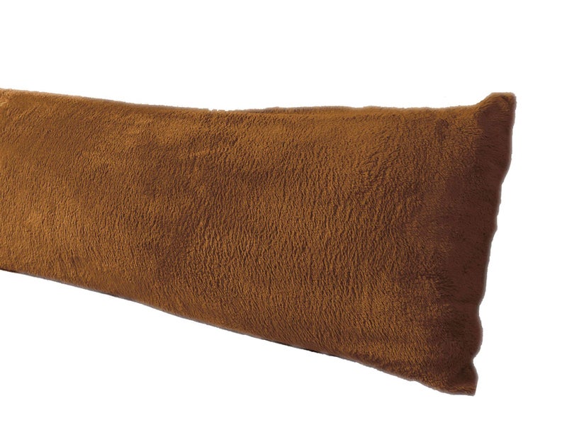 AUCOCU Extra Soft Body Pillow Cover, Sherpa/Microplush Material, 20x54 Inches, Zipper Closure (Caramel) - Image 3
