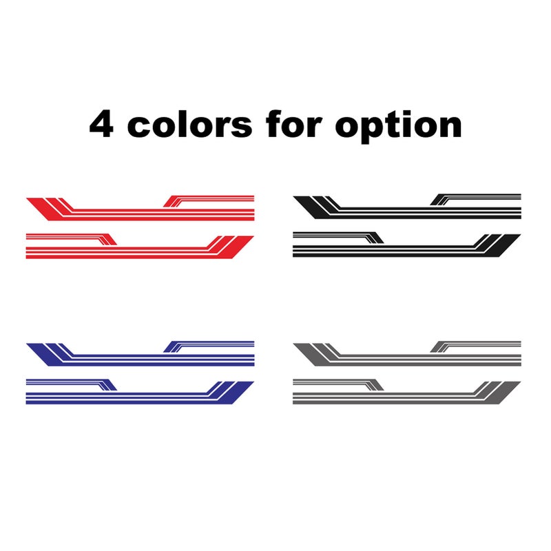 2 Pcs Universal  Side Sticker Long Stripe Auto Body Racing Sports Decals Body Window Decals for RV, Caravan,Truck - Image 2