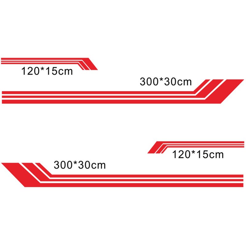 2 Pcs Universal  Side Sticker Long Stripe Auto Body Racing Sports Decals Body Window Decals for RV, Caravan,Truck - Image 3