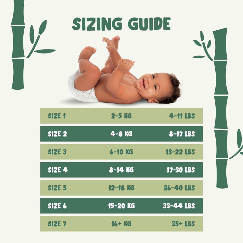 ECO by Naty Naty Bamboo Viscose Baby Diapers  Silky Soft Plant Based Dermatologically Tested for Sensitive Skin  Super Absorbent Size 2 88 Count - Image 5