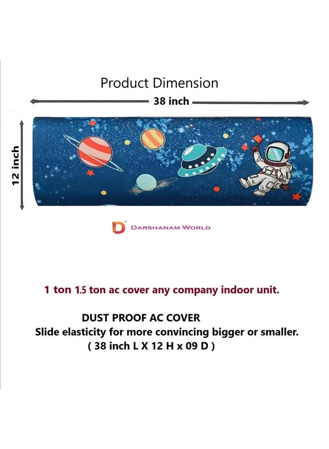 DARSHANAM WORLD Beatiful Designer Ac Cover For 1.5 Ton/Printed Air Conditioning Dust Cover Folding Design Cover For Indoor And All Type AC Split Cover(97 x 31 x 21.5cm) - Image 4