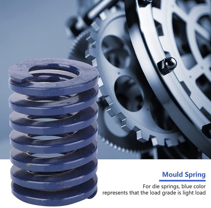 Compression Spring, 20mm OD 10mm ID 50mm Long Spiral Stamping Light Load Compression Mould Die Spring, for Mechanical Equipment 3D Printer Accessories Blue Tone 1pcs(Red)(Blue) - Image 4
