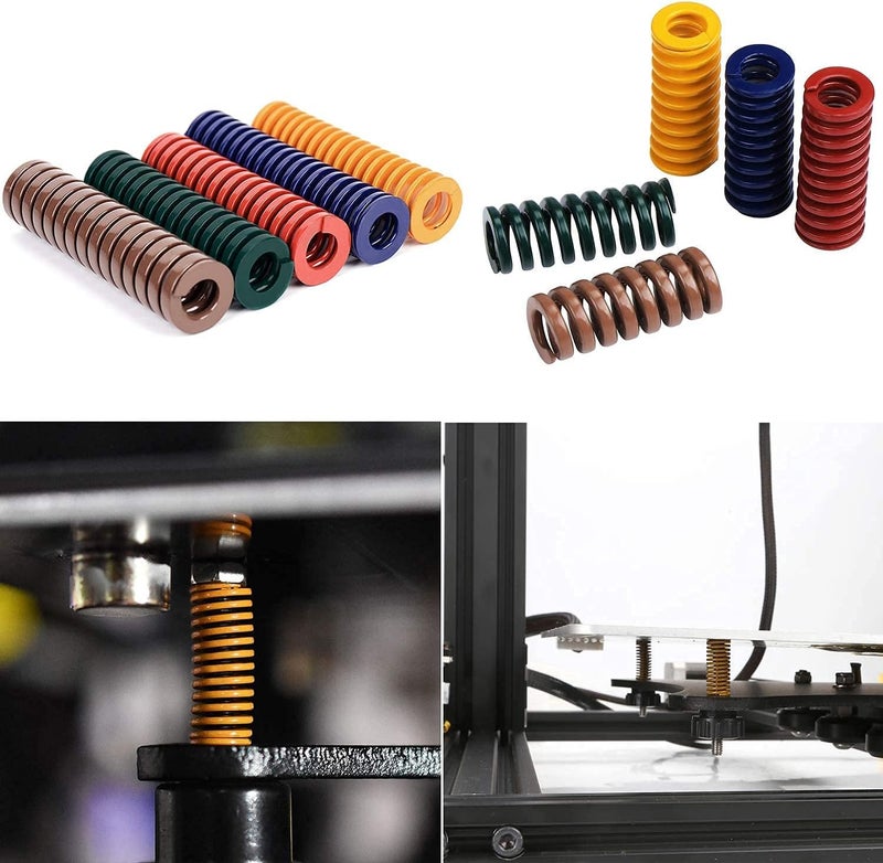 Compression Spring, 20mm OD 10mm ID 50mm Long Spiral Stamping Light Load Compression Mould Die Spring, for Mechanical Equipment 3D Printer Accessories Blue Tone 1pcs(Red)(Blue) - Image 5