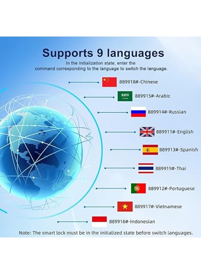 ماكايورون قفل ذكي من ماكايورون، اصدار تويا واي فاي، قفل باب ذكي يفتح عن طريق بصمة الاصبع، ان اف سي، كلمة مرور، جهاز تحكم عن بعد، مفتاح ميكانيكي. نقر 4585، يدعم 9 لغات (بما في ذلك العربية) (B302، رمادي) - Image 4