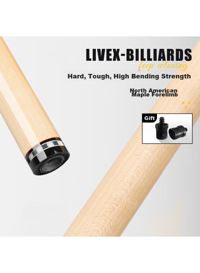 Livex Livex Hongguan Pool Cue, Large Tip Black 8-ball Cue, Chinese 8-ball Detachable Billiard Cue, American 16-color 9-ball Cue - Image 2