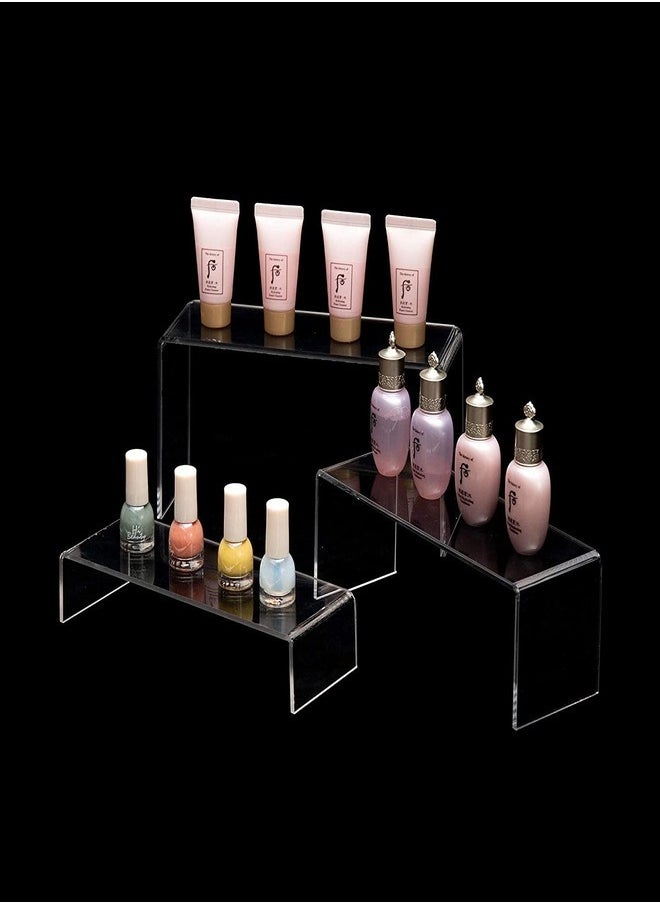 ZEESQUARE - Acrylic Display Stand 6 Pc's Display Shelf for Makeup Jewelry Toys Cupcake or Dessert Decorations - Image 1