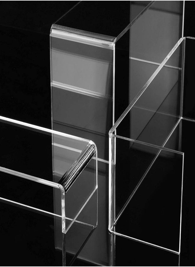 ZEESQUARE - Acrylic Display Stand 6 Pc's Display Shelf for Makeup Jewelry Toys Cupcake or Dessert Decorations - Image 1