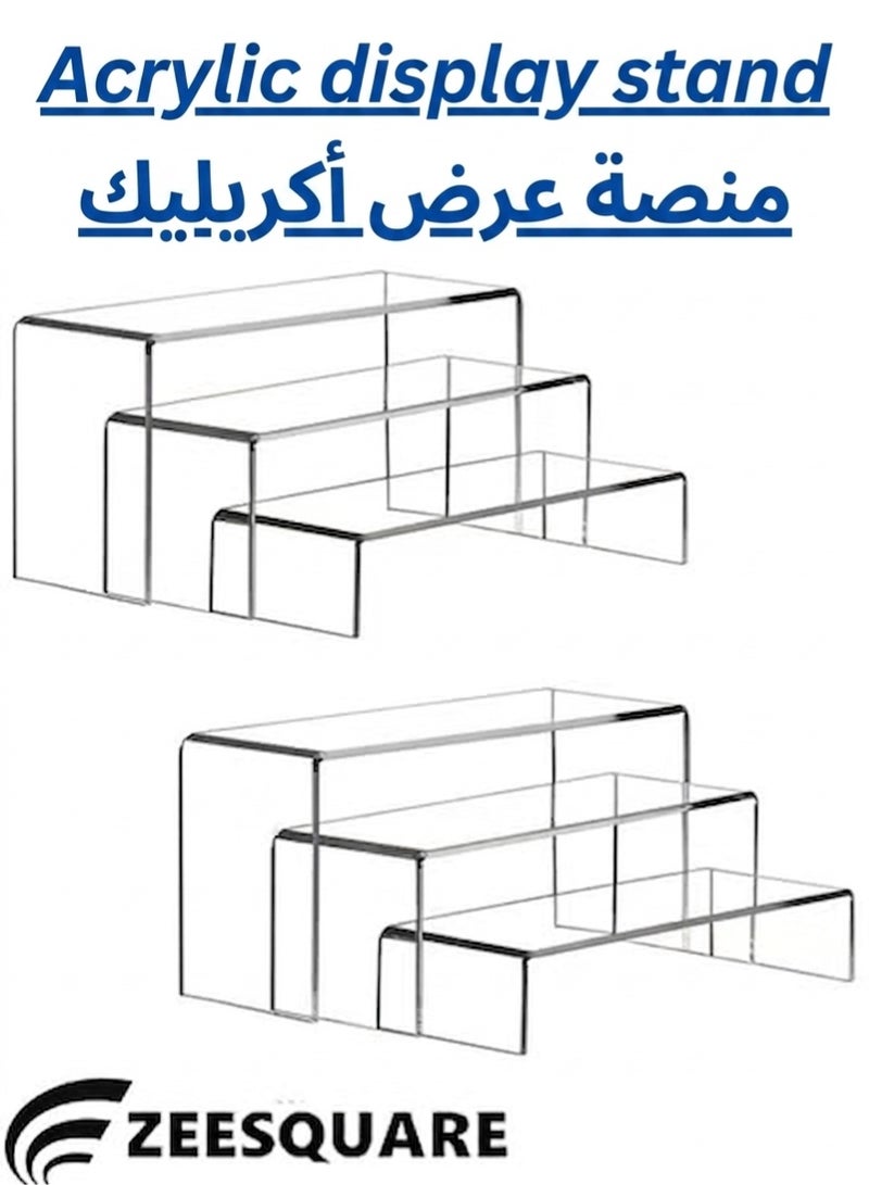 زيسكوير حامل عرض أكريليك 6 قطع لعرض مجوهرات الماكياج - Image 1