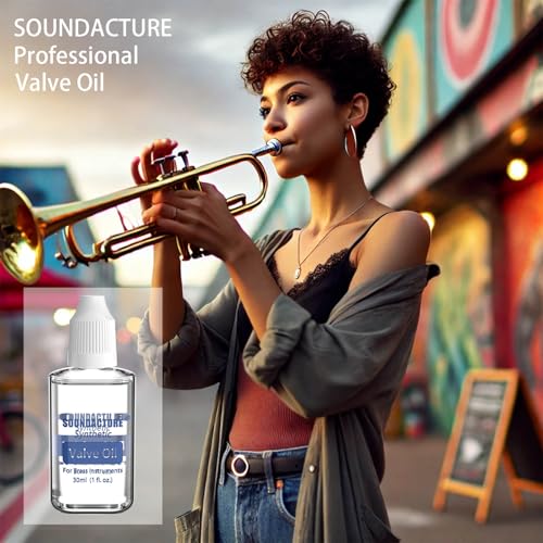 SOUNDACTURE 1 oz Brass Valve Oil for Trumpet, Trombone, Tuba, Baritone & Other Brass Instruments – Premium Piston Oil for Smooth Action, Long-Lasting Lubrication - Image 2